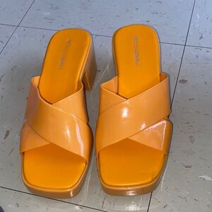 Jeffrey Campbell jelly platform sandals Sz 8